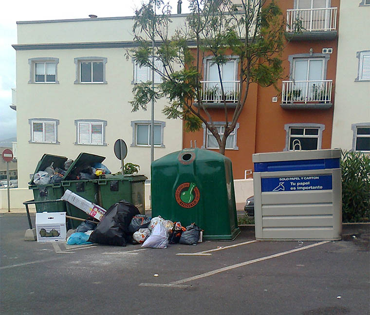 EQUO muestra su preocupación por el paulatino deterioro del servicio de recogida de basuras en el municipio de La Orotava